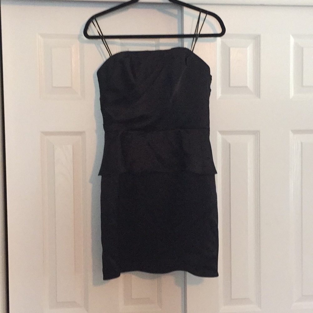 NEW ABS black strapless gathered bodice dress